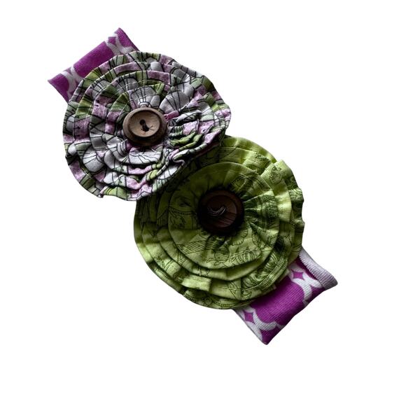 Giggle Moon Infant Headband with Floral Detail - Excellent! - Picture 2 of 5